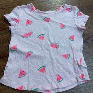 Pink Watermelon Print Kids T-Shirt